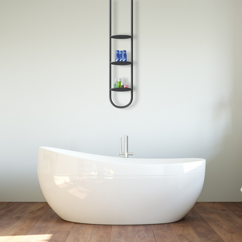 Trio Wall-Mounted Bathroom Towel Shelf — product photograph | رف تريو الجداري للفوط ومستلزمات الحمام — صورة للمنتج