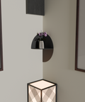 Luna Metal Corner Shelf — product photograph | رف لونا المعدني لزوايا الحائط — صورة للمنتج