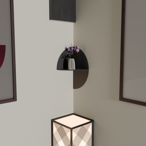 Modern compact decor shelf DE 1 2 for versatile storage and display رف ديكور صغير عصري DE 1 2 لتخزين وعرض متعدد الاستخدامات