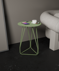 Stratto Sculptural Metal Side Table — product photograph | ترابيزة جانبية ستراتو المعدنية بتصميم نحتي — صورة للمنتج