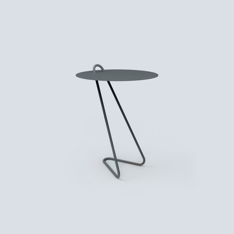 Angolo Modern Metal side table with a sleek, minimalistic design perfect for contemporary spaces.
