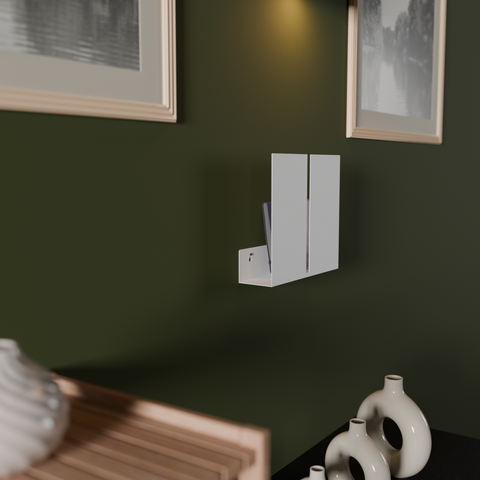 Compact modern wall mounted mail shelf for small items and décor رف حائطي عصري مدمج للبريد والأغراض الصغيرة والديكور
