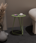 Stratto Sculptural Metal Side Table — product photograph | ترابيزة جانبية ستراتو المعدنية بتصميم نحتي — صورة للمنتج