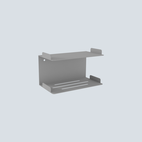 Stainless steel wall mounted soap holder for organizing soap and bath items حامل صابون من ستانلس ستيل مثبت على الحائط لتنظيم الصابون وأغراض الحمام