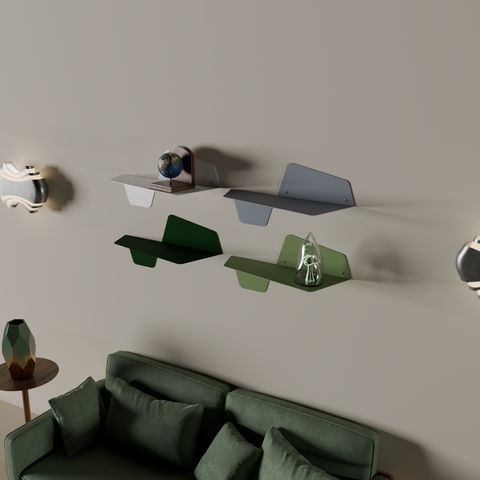 Trapezio fold shelf DE 2 with multi purpose storage in modern space saving design رف Trapezio DE 2 قابل للطي لتخزين متعدد الأغراض بتصميم يوفر المساحة