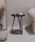 Stratto Sculptural Metal Side Table — product photograph | ترابيزة جانبية ستراتو المعدنية بتصميم نحتي — صورة للمنتج