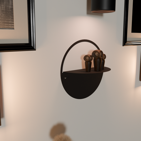 Wall mounted modern decor shelf DE 1-5 for practical storage and display رف حائطي ديكور مودرن DE 1-5 للتخزين والعرض