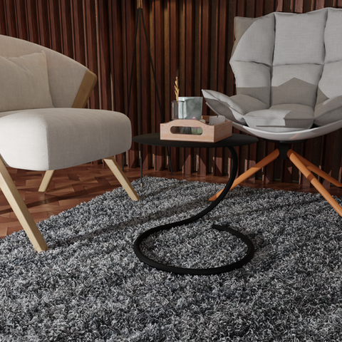 Minimalist modern side table with lightweight durable build for living spaces طاولة جانبية عصرية بتصميم بسيط وخفيفة الوزن للمساحات المختلفة