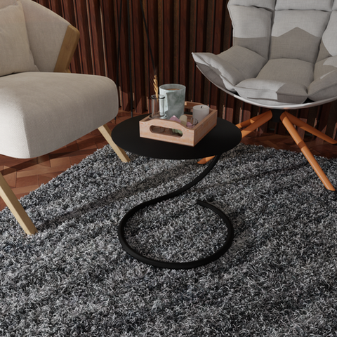 Minimalist modern side table with lightweight durable build for living spaces طاولة جانبية عصرية بتصميم بسيط وخفيفة الوزن للمساحات المختلفة