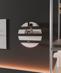 Circular modern shelving unit for décor books and plants وحدة رفوف دائرية حديثة للديكور والكتب والنباتات
