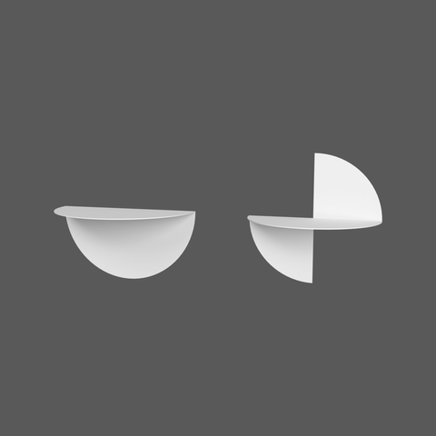 Two piece modern wall shelf set with deep storage for kitchen or bathroom طقم رفوف حائط عصري بمكان تخزين عميق للمطبخ أو الحمام