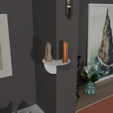 Sleek modern wall mounted decor shelf for organizing items in bathrooms kitchens or offices رف حائطي ديكور مودرن لتنظيم الأغراض في الحمامات والمطابخ والمكاتب
