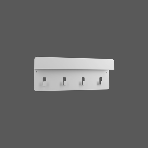 Slim modern wall mounted shelf for keys mail and small essentials رف حائطي عصري نحيف للمفاتيح والبريد والأغراض الصغيرة