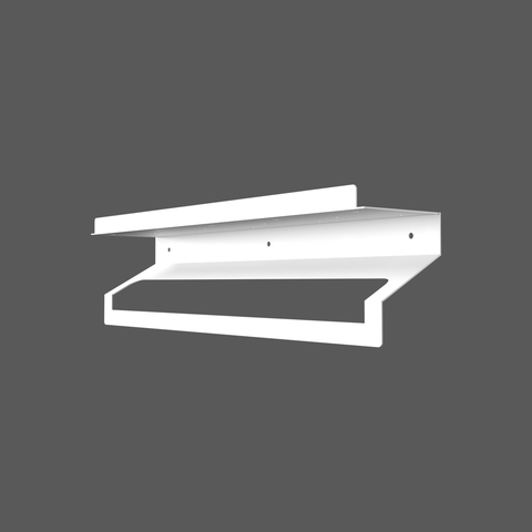 Large wall mounted stainless steel bathroom storage shelf for towels and essentials رف تخزين كبير مثبت على الحائط من ستانلس ستيل للمناشف والأغراض الكبيرة