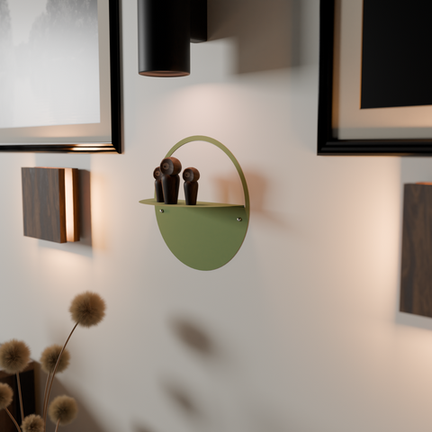 Wall mounted modern decor shelf DE 1-5 for practical storage and display رف حائطي ديكور مودرن DE 1-5 للتخزين والعرض