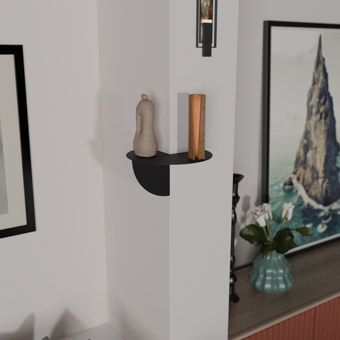 Sleek modern wall mounted decor shelf for organizing items in bathrooms kitchens or offices رف حائطي ديكور مودرن لتنظيم الأغراض في الحمامات والمطابخ والمكاتب
