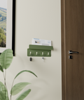 Slim modern wall mounted shelf for keys mail and small essentials رف حائطي عصري نحيف للمفاتيح والبريد والأغراض الصغيرة