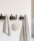 Trevo Stainless Steel Wall Hooks — Set of 3 — product photograph | مجموعة علاقات تريفو الجدارية من الستانلس ستيل – 3 قطع — صورة للمنتج