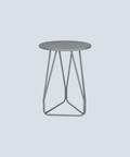Stratto Sculptural Metal Side Table — grey finish | ترابيزة جانبية ستراتو المعدنية بتصميم نحتي — بتشطيب رمادي