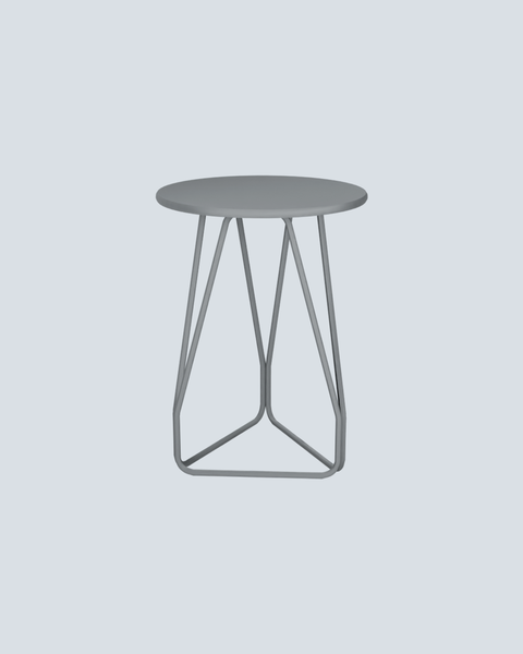 Open wire metal side table with minimalist modern design for living room or bedroom طاولة جانبية سلكية بتصميم معدني بسيط وعصري لغرفة المعيشة أو النوم