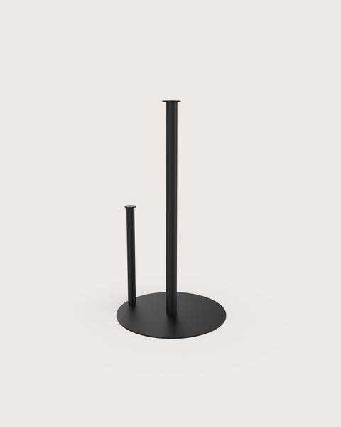 Sleek minimalist stainless steel kitchen paper holder for countertop تنظيم ورق المطبخ بتصميم ستانلس ستيل بسيط وأنيق