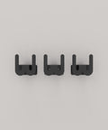 Trevo Stainless Steel Wall Hooks — Set of 3 — product photograph | مجموعة علاقات تريفو الجدارية من الستانلس ستيل – 3 قطع — صورة للمنتج