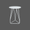 Stratto Sculptural Metal Side Table — white finish | ترابيزة جانبية ستراتو المعدنية بتصميم نحتي — بتشطيب أبيض