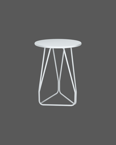 Open wire metal side table with minimalist modern design for living room or bedroom طاولة جانبية سلكية بتصميم معدني بسيط وعصري لغرفة المعيشة أو النوم