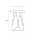 Stratto Sculptural Metal Side Table — product photograph | ترابيزة جانبية ستراتو المعدنية بتصميم نحتي — صورة للمنتج