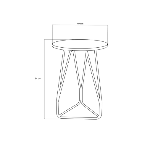 Open wire metal side table with minimalist modern design for living room or bedroom طاولة جانبية سلكية بتصميم معدني بسيط وعصري لغرفة المعيشة أو النوم