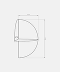 Luna Metal Corner Shelf — product photograph | رف لونا المعدني لزوايا الحائط — صورة للمنتج