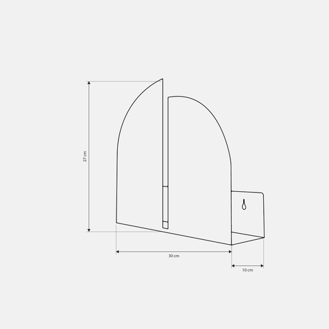 Compact modern wall mounted mail shelf for organizing letters small items and décor رف حائطي صغير عصري للبريد وتنظيم الأغراض الصغيرة والديكور