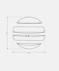 Circular modern shelving unit for décor books and plants وحدة رفوف دائرية حديثة للديكور والكتب والنباتات