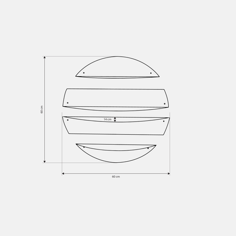 Circular modern shelving unit for décor books and plants وحدة رفوف دائرية حديثة للديكور والكتب والنباتات