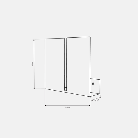 Compact modern wall mounted mail shelf for small items and décor رف حائطي عصري مدمج للبريد والأغراض الصغيرة والديكور
