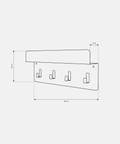 Slim modern wall mounted shelf for keys mail and small essentials رف حائطي عصري نحيف للمفاتيح والبريد والأغراض الصغيرة