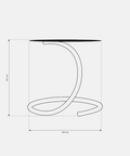 Vortice Metal Side Table — product photograph | ترابيزة جانبية فورتيتشي المعدنية — صورة للمنتج