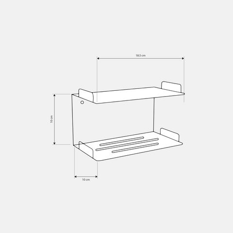 Stainless steel wall mounted soap holder for organizing soap and bath items حامل صابون من ستانلس ستيل مثبت على الحائط لتنظيم الصابون وأغراض الحمام