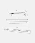 Candella Bathroom Shelves — Set of 3 — product photograph | مجموعة أرفف كانديلا للحمام – 3 قطع — صورة للمنتج